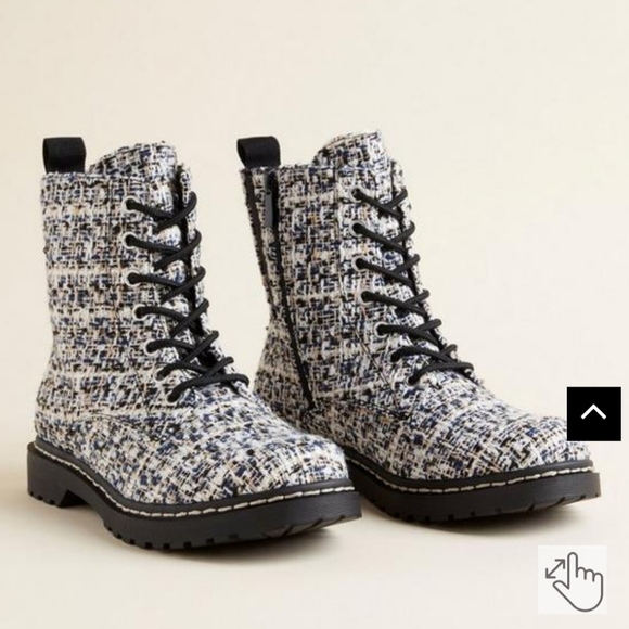 NWT Torrid Boucle Combat Boots - Picture 7 of 16
